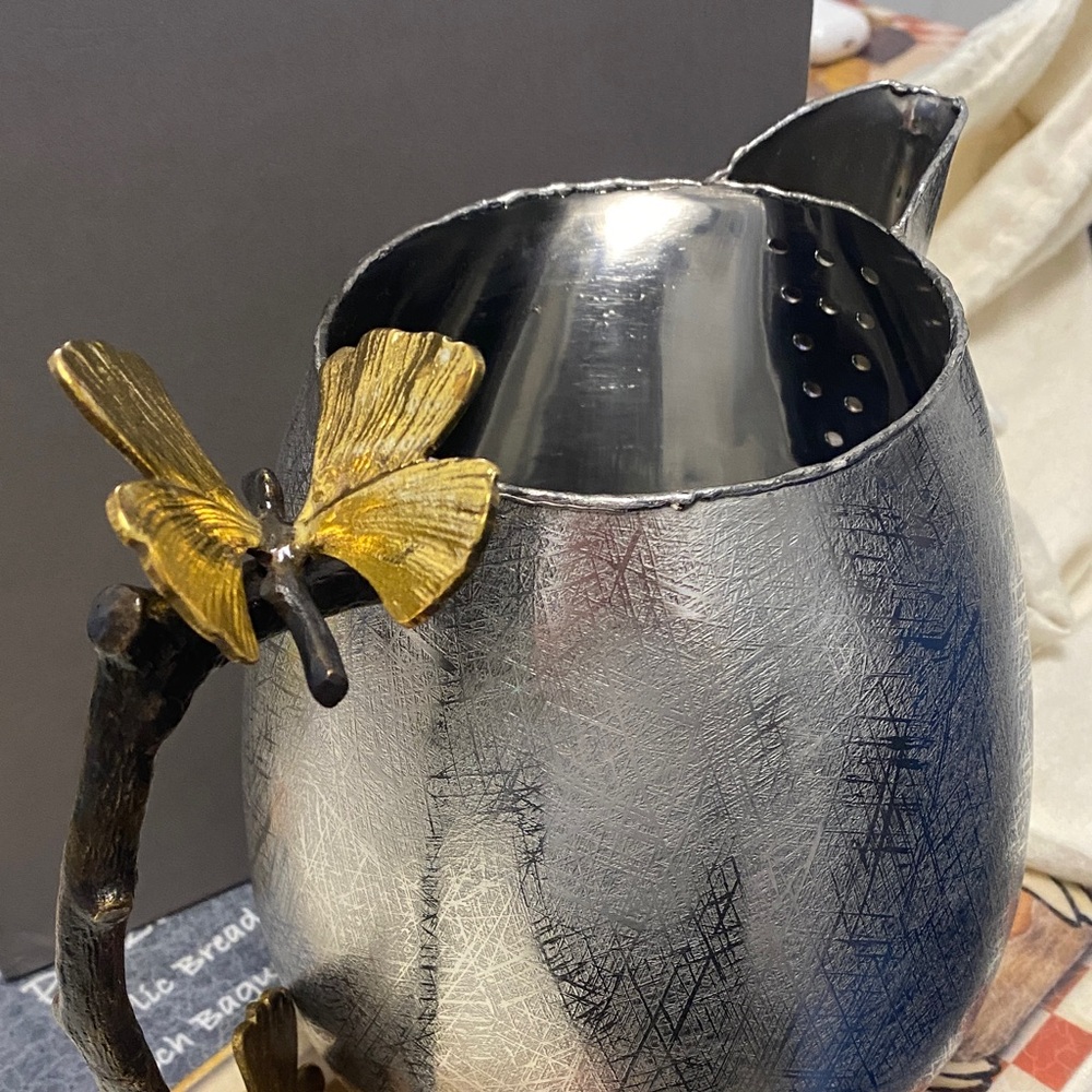 Michael Aram Silver and Gold Pitcher new box and dust bag  beautiful collection